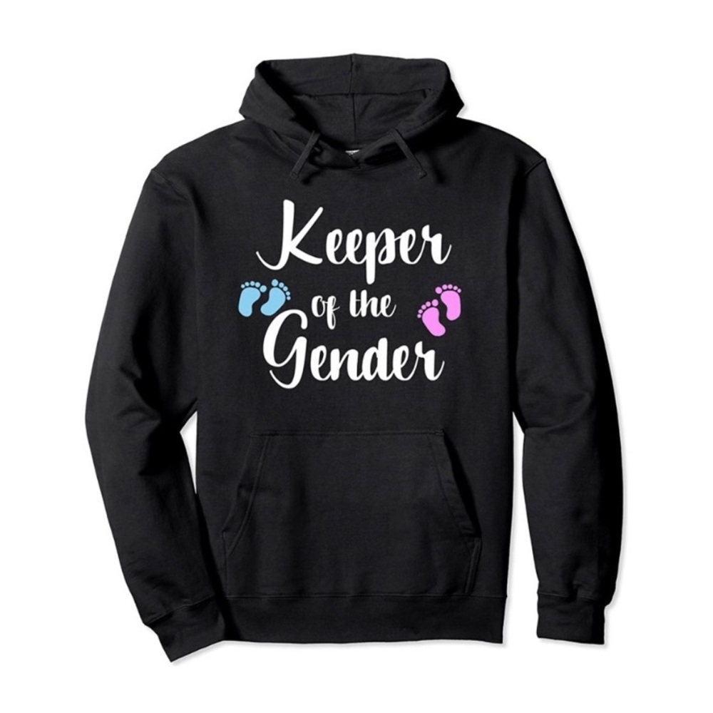 “Keeper of the Gender” baby shower reveal hoodie shirt